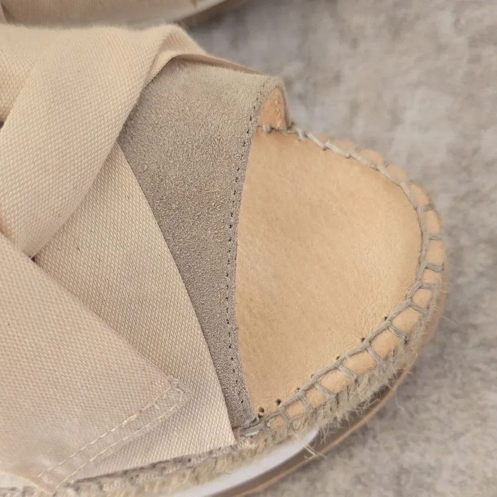 178$ Free People Chapmin Sport Platform Sandal (Women) Size EU 38 US 8 Ivory